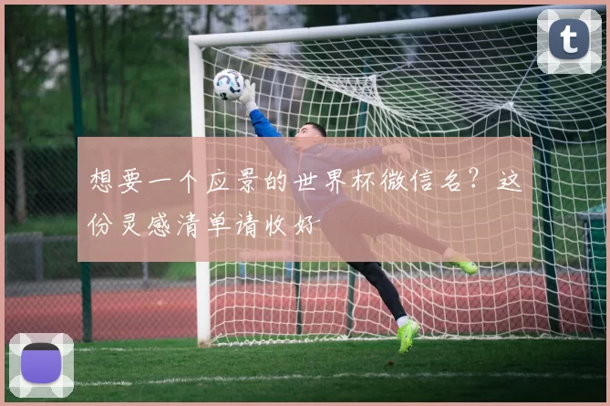 想要一个应景的世界杯微信名?这份灵感清单请收好